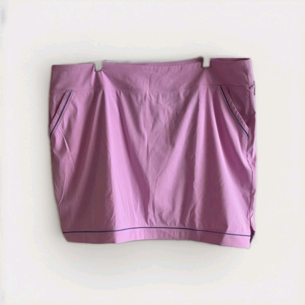 NWT Ladies ADIDAS ORCHID Pink Pull on Stretch Golf Skort - sz XL